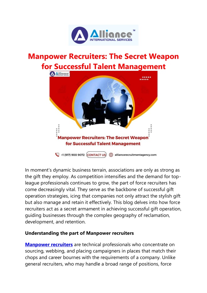 manpower recruiters the secret weapon