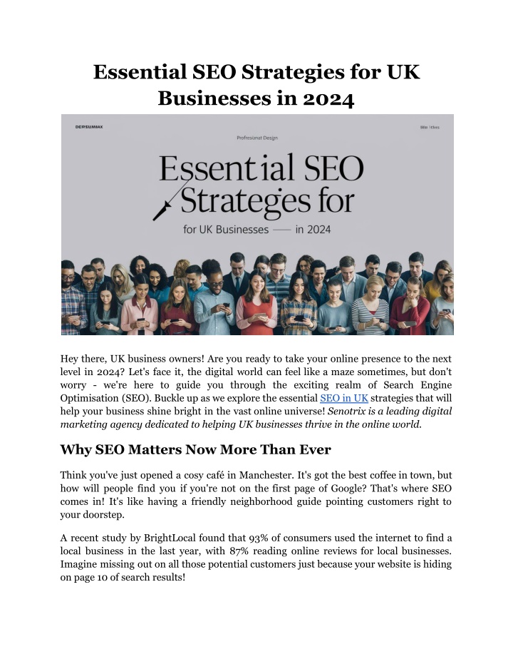 essential seo strategies for uk businesses in 2024