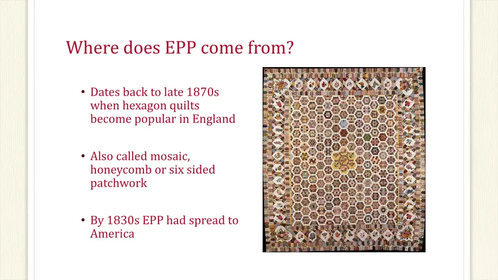 where does epp come from