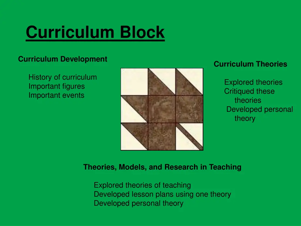 curriculum block