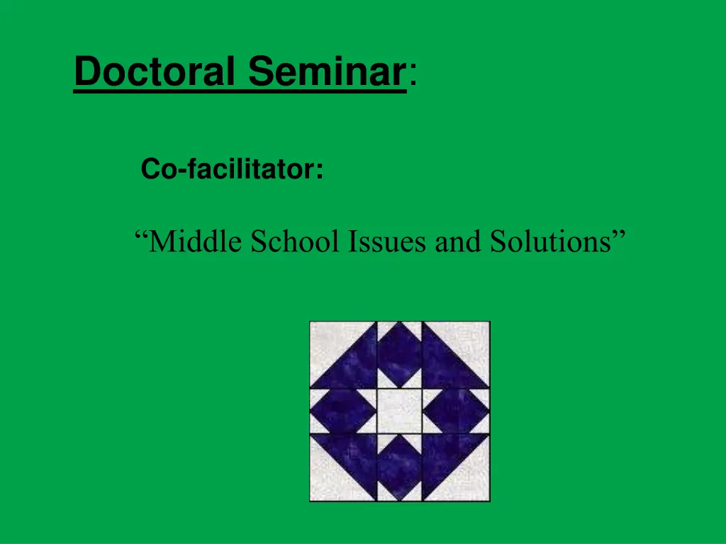 doctoral seminar