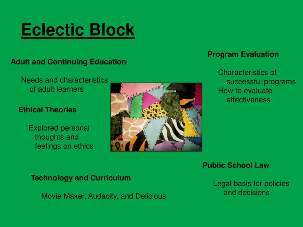 eclectic block