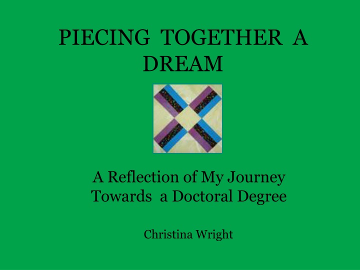 piecing together a dream