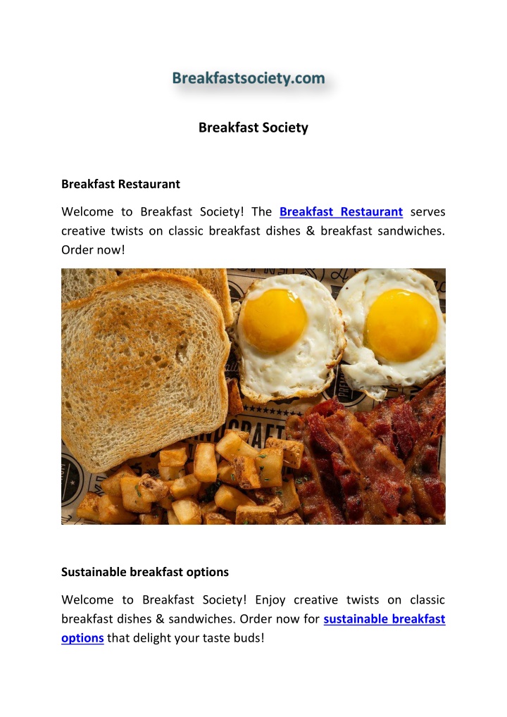 breakfast society