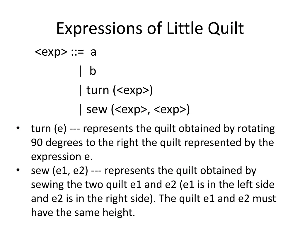 expressions of little quilt