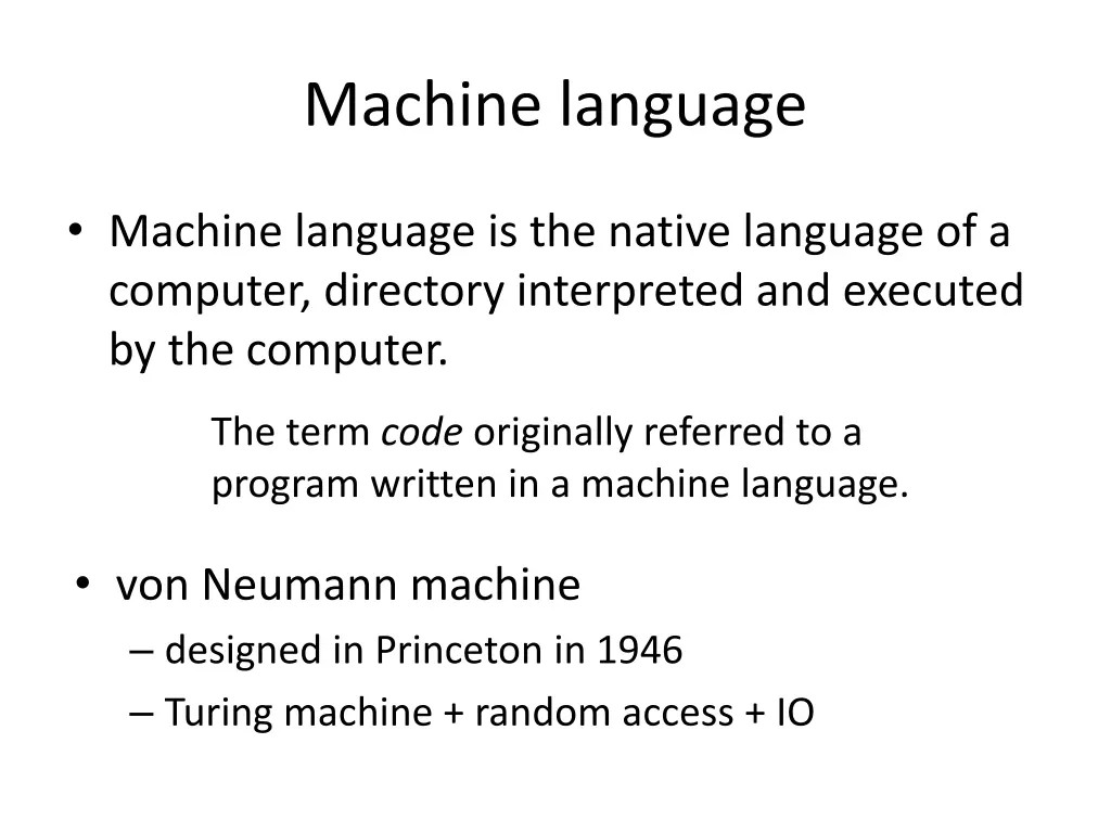 machine language