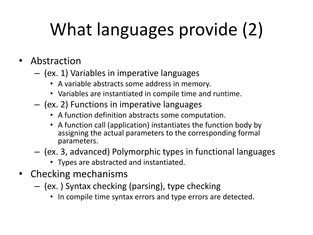 what languages provide 2