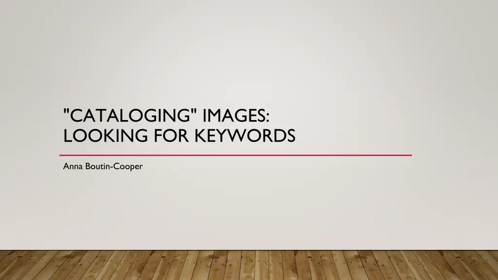 cataloging images looking for keywords