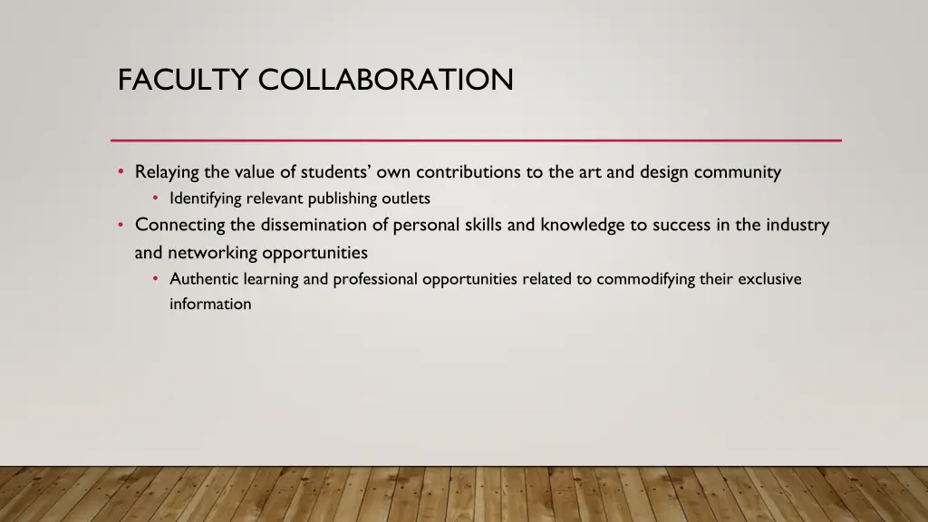 faculty collaboration