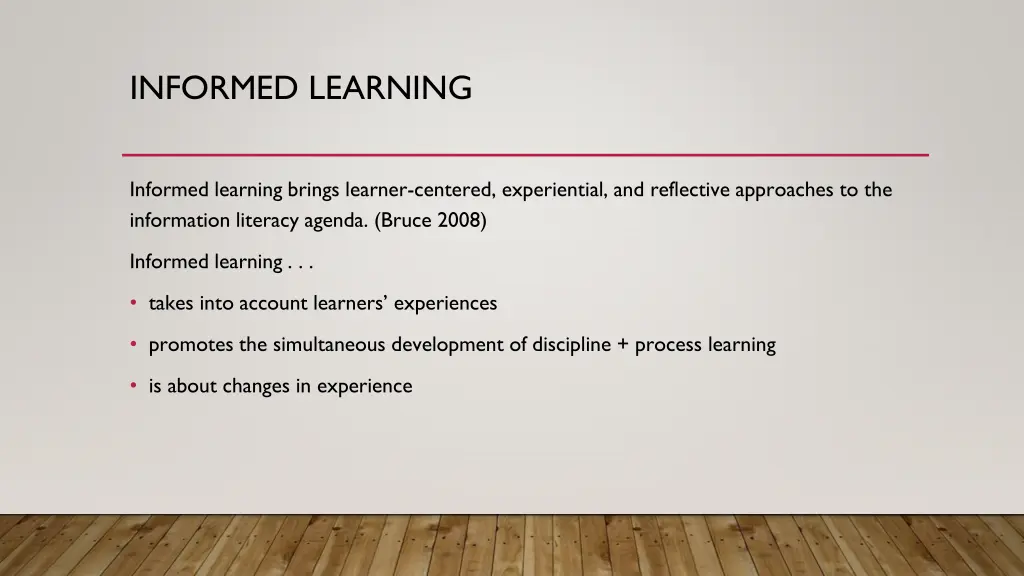 informed learning 1