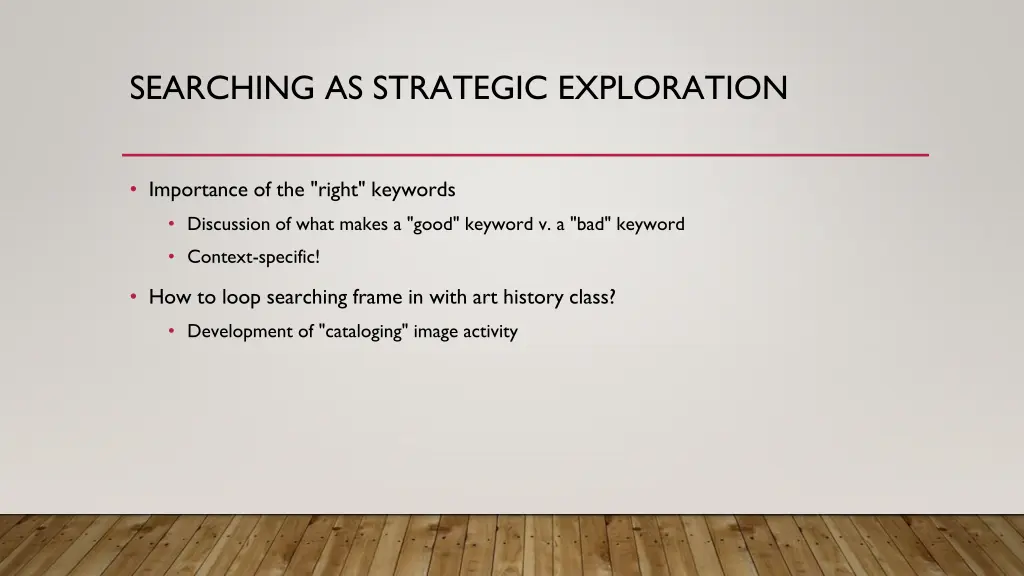 searching as strategic exploration 1