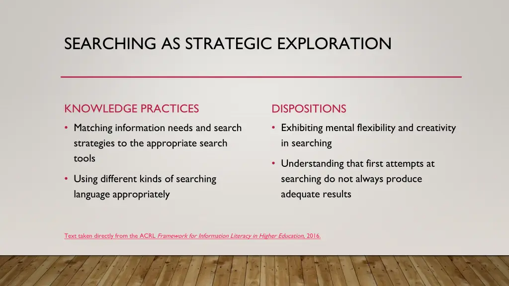 searching as strategic exploration