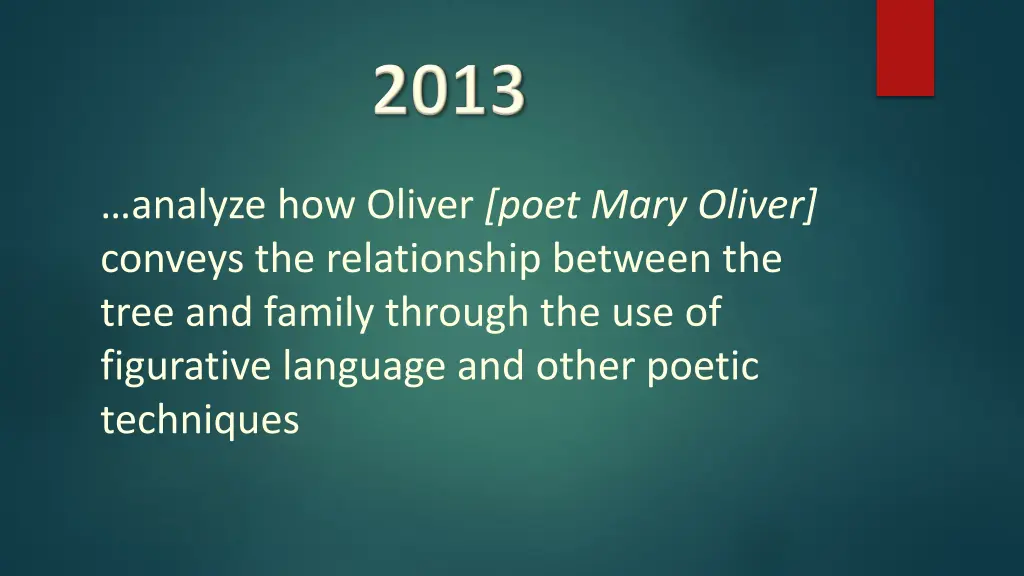 analyze how oliver poet mary oliver conveys