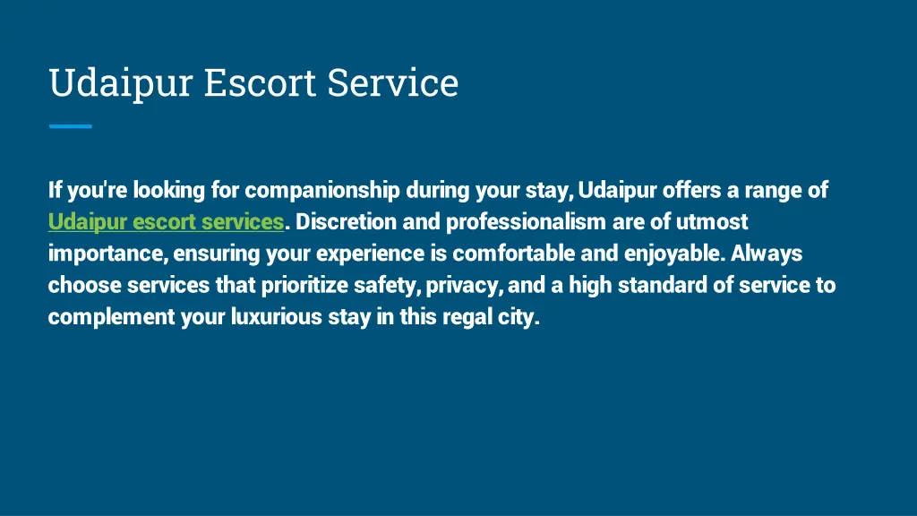 udaipur escort service