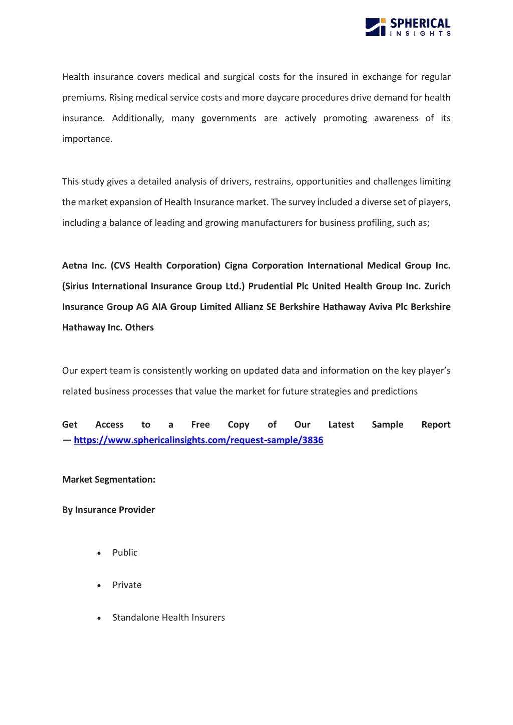 health insurance covers medical and surgical