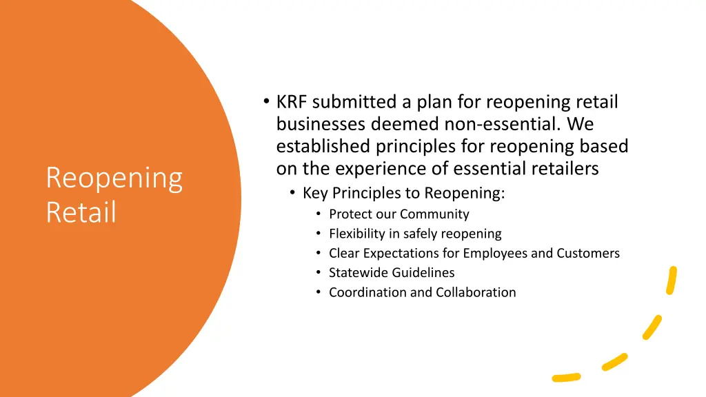 krf submitted a plan for reopening retail