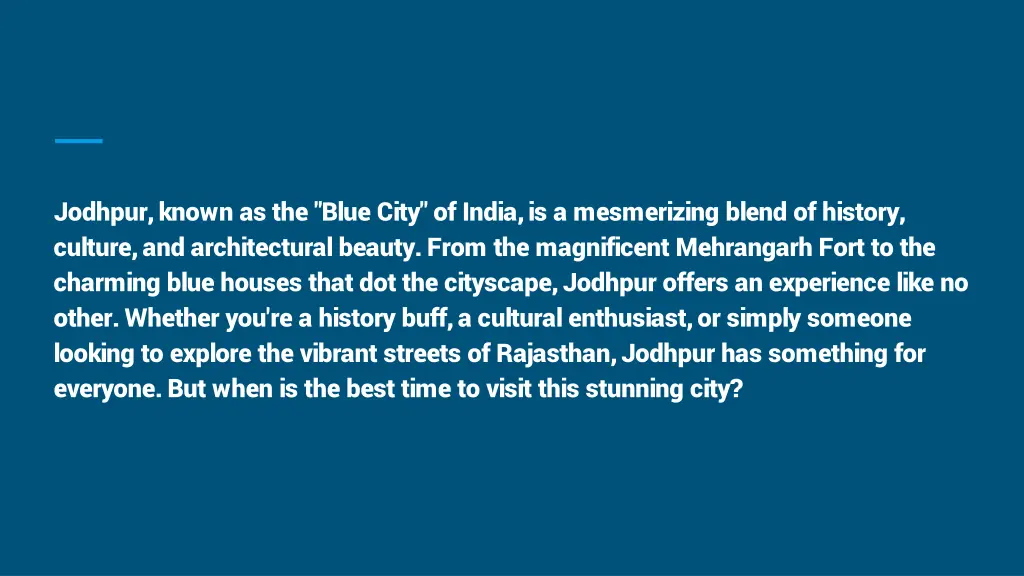 jodhpur known as the blue city of india