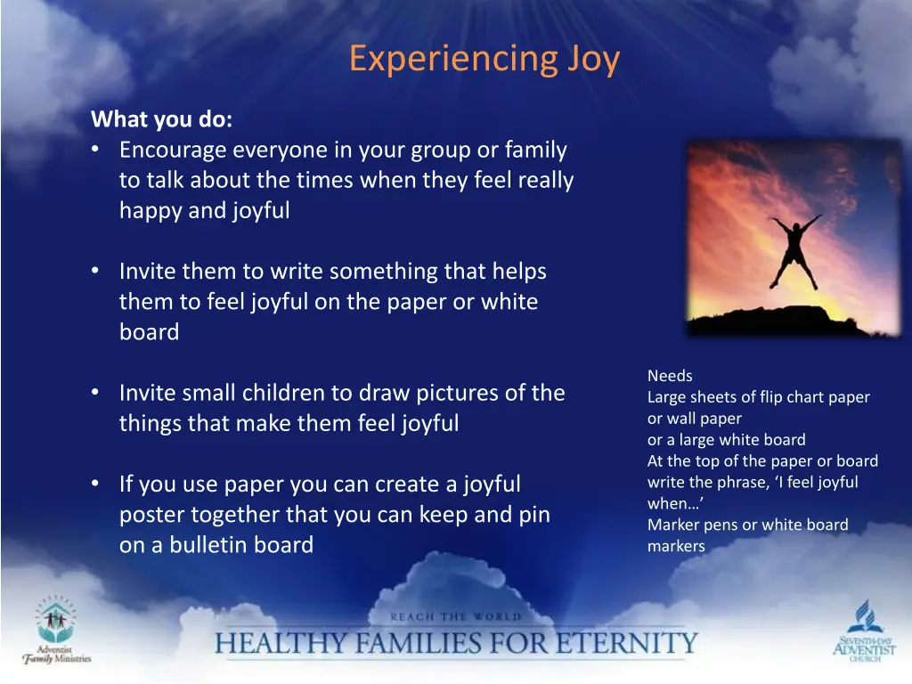 experiencing joy