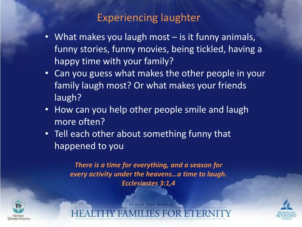 experiencing laughter