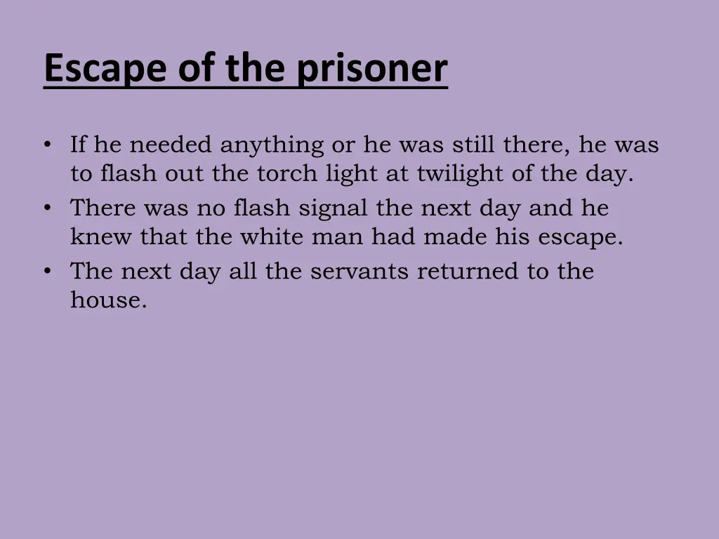 escape of the prisoner 1