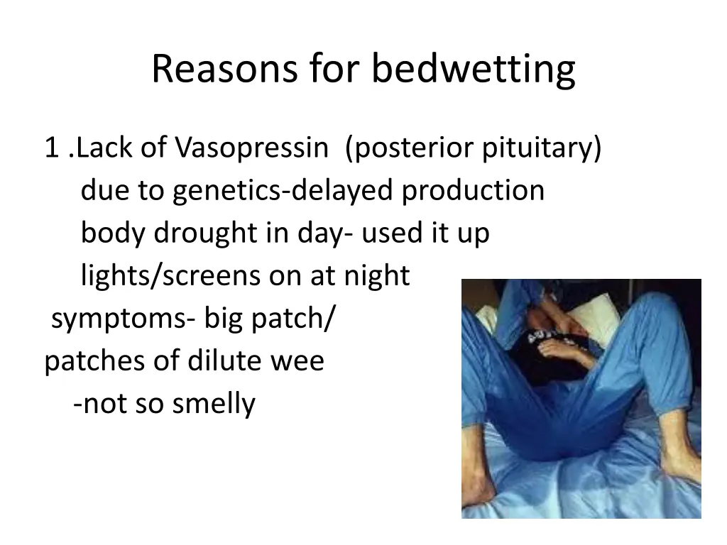 reasons for bedwetting