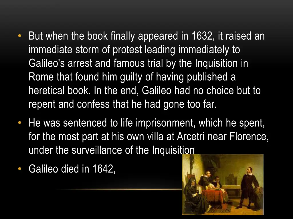 but when the book finally appeared in 1632