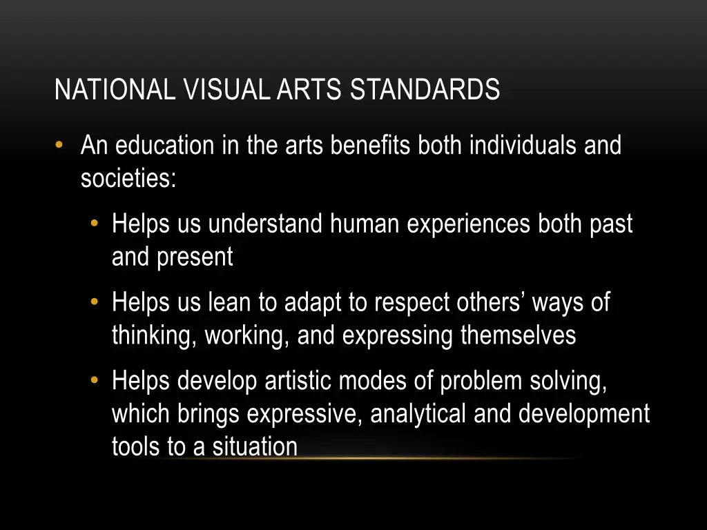 national visual arts standards