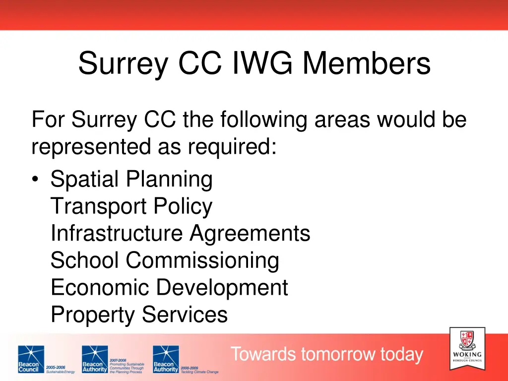 surrey cc iwg members