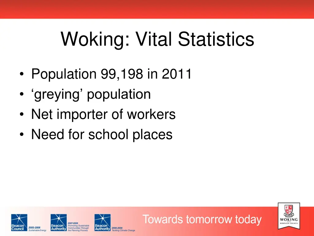 woking vital statistics