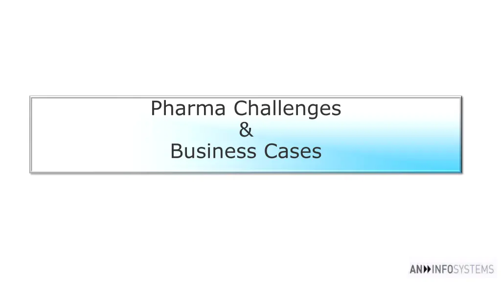 pharma challenges business cases