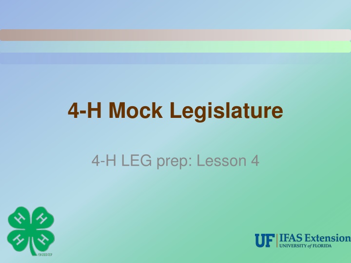 4 h mock legislature