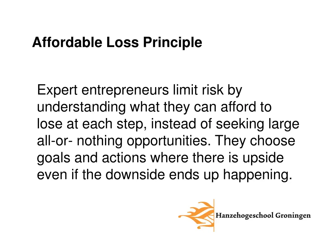 affordable loss principle