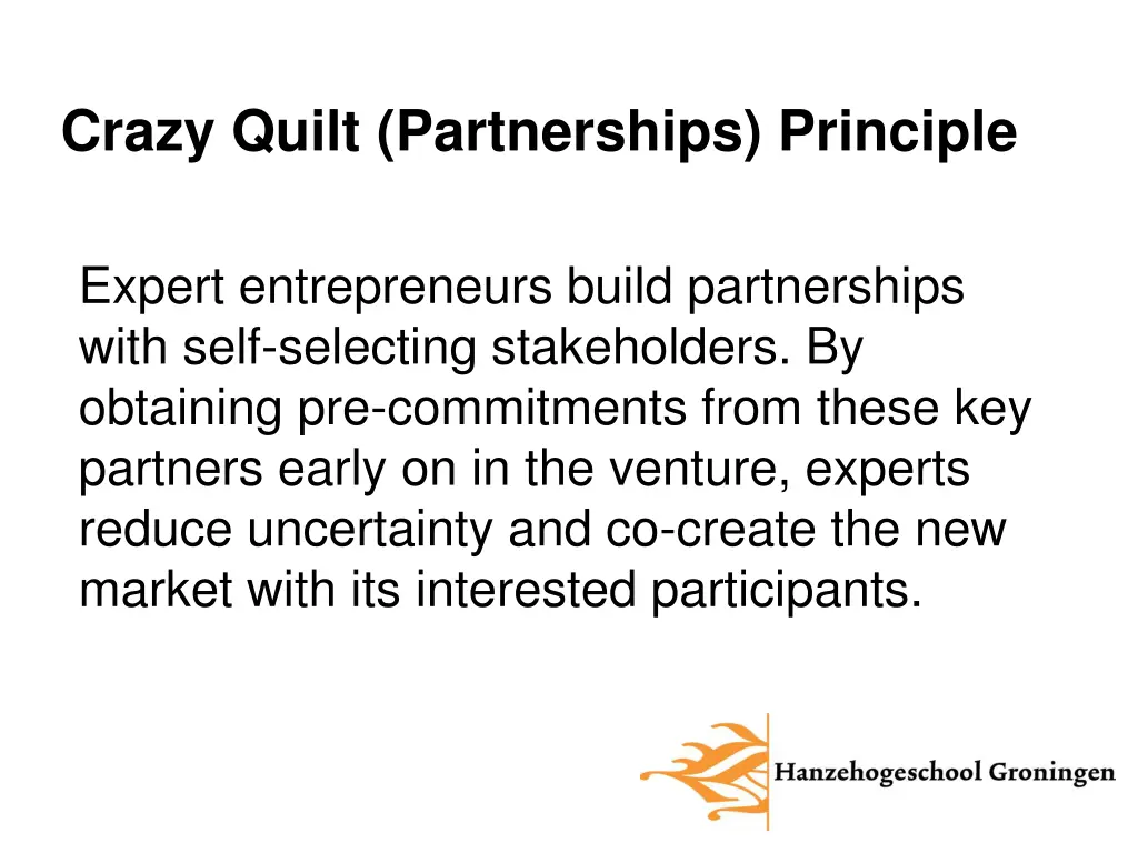 crazy quilt partnerships principle