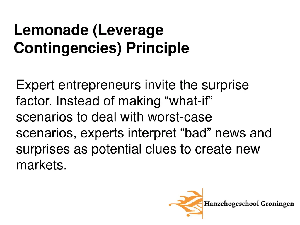 lemonade leverage contingencies principle