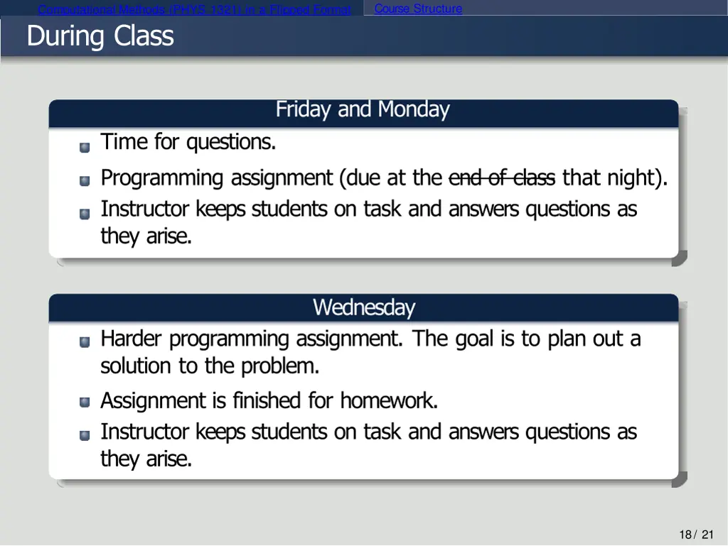 course structure 3