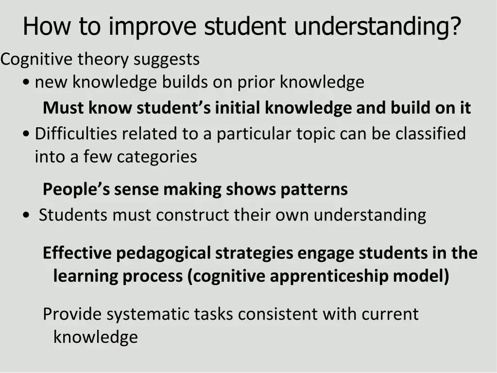 how to improve student understanding