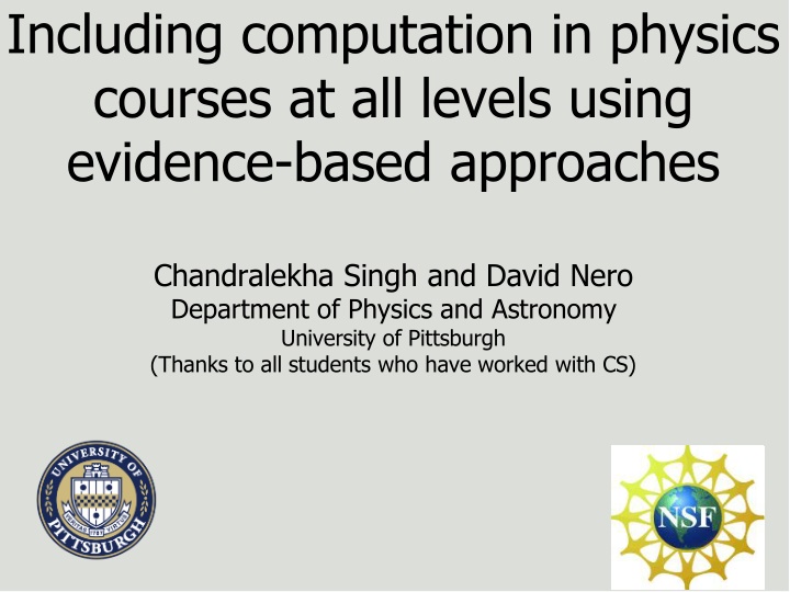 including computation in physics courses