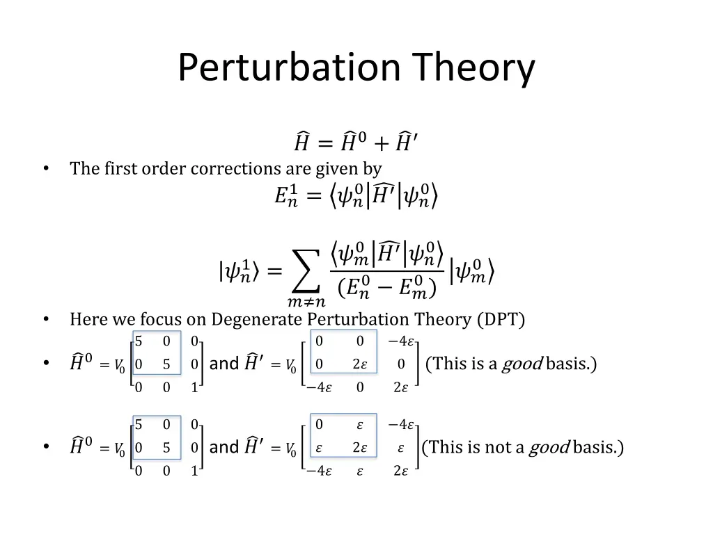 perturbation theory