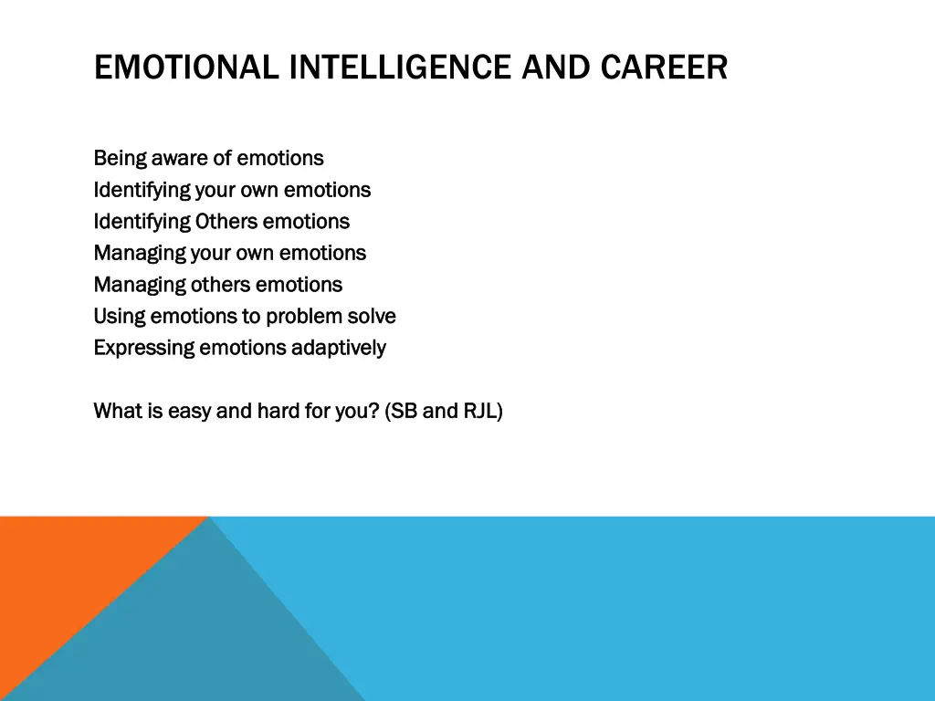 emotional intelligence and career