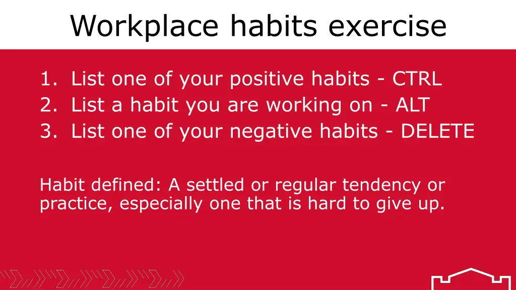 workplace habits exercise