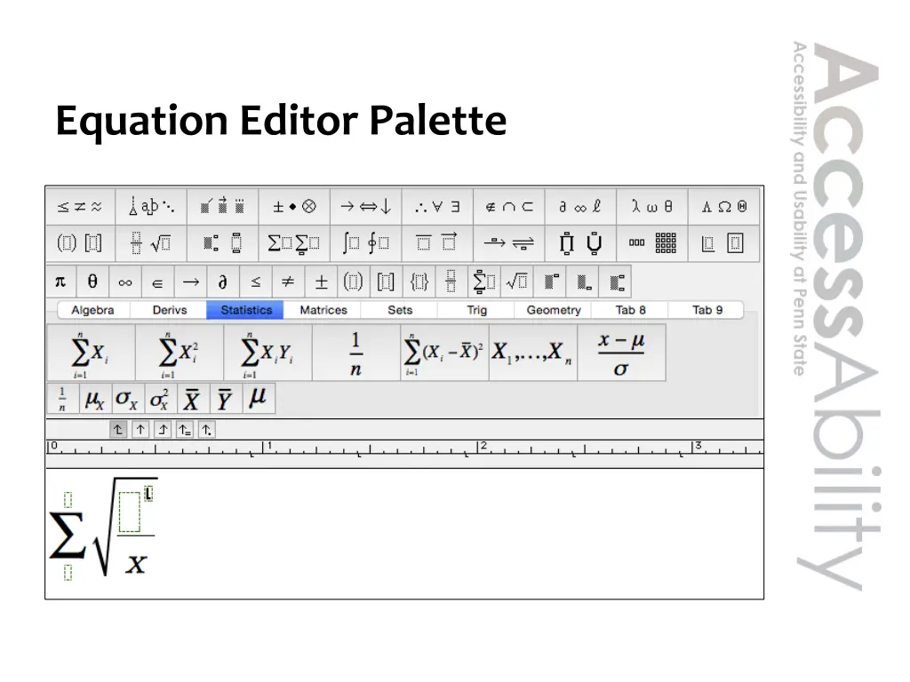 equation editor palette 1