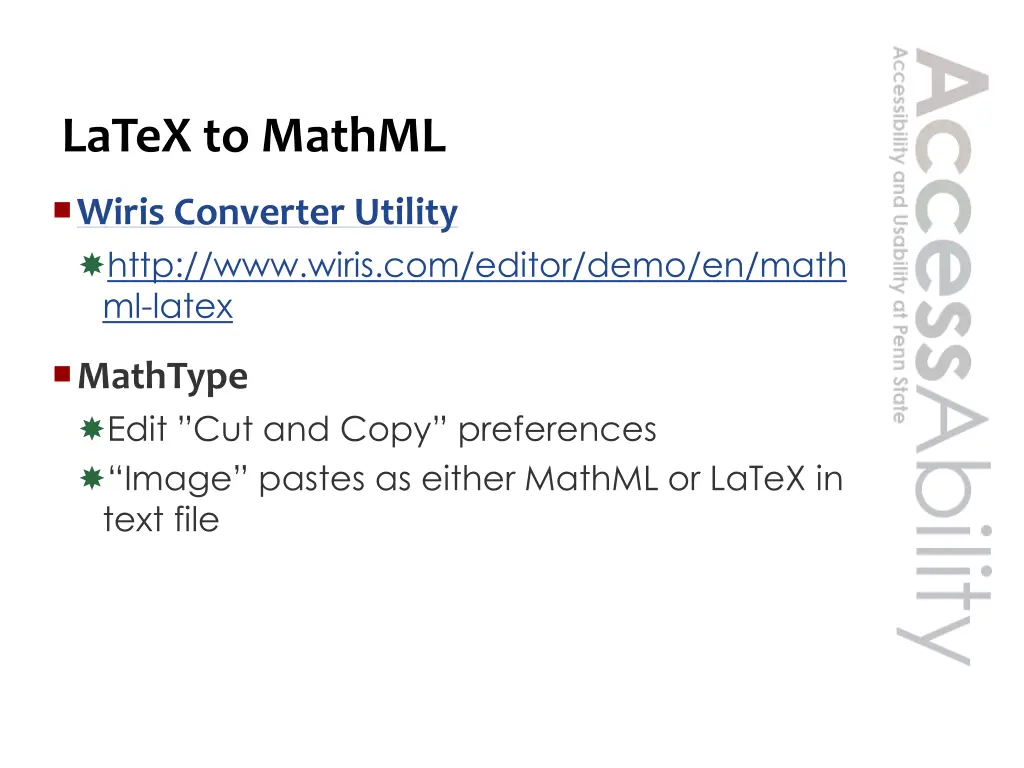 latex to mathml