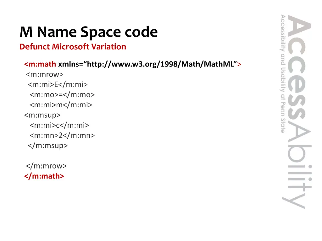 m name space code defunct microsoft variation