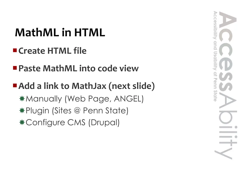 mathml in html