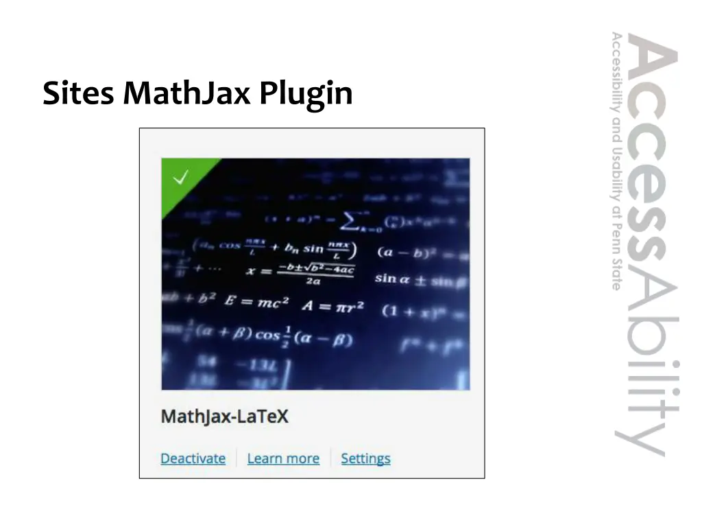 sites mathjax plugin