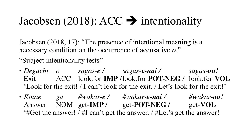 jacobsen 2018 acc intentionality