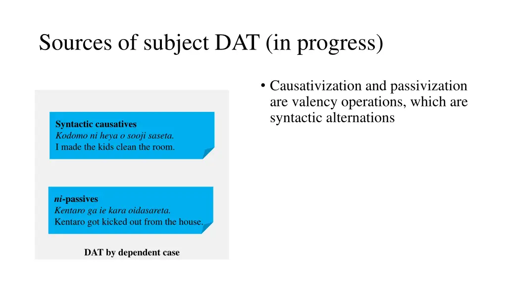 sources of subject dat in progress 2