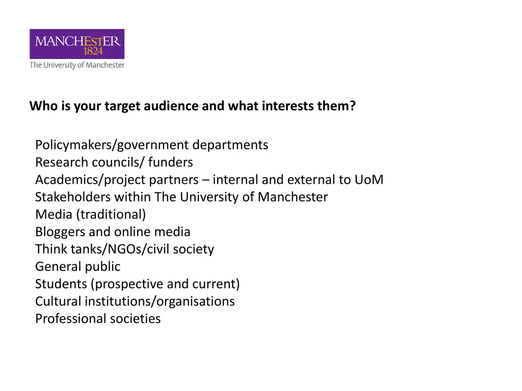 who is your target audience and what interests