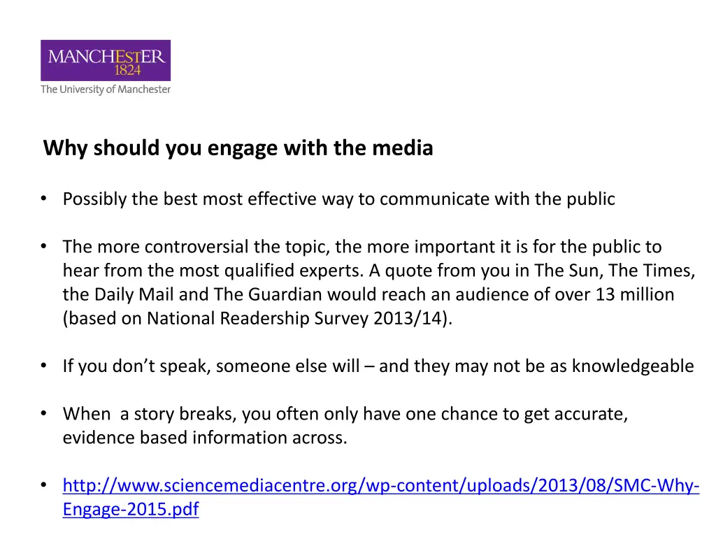 why should you engage with the media