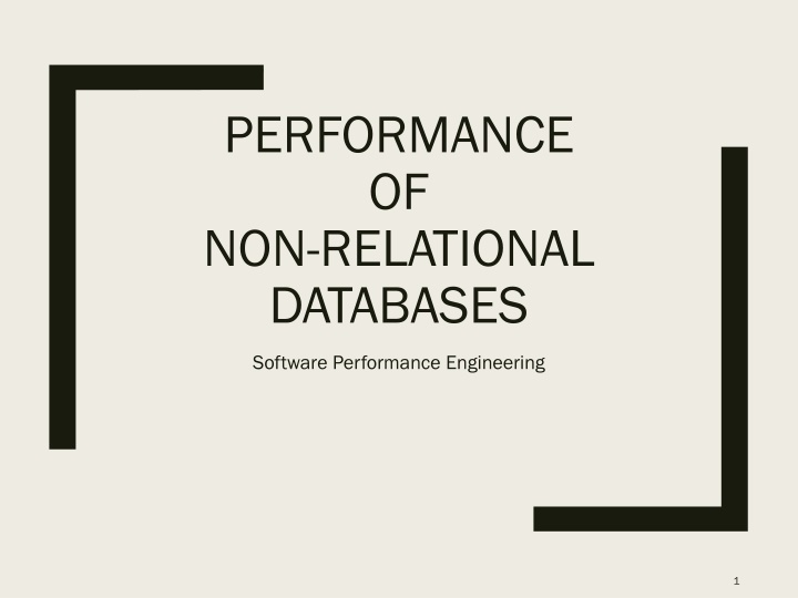 performance of non relational databases